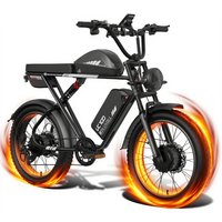 AliExpress NONE K10 E-Bike Dual 1000W Motors 20x4.0 Puncture Guard Tires 7-Speed SHIMANO Hydraulic Brake 120KM PAS Range Electric two-wheele