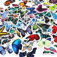 AliExpress LOLEDE 10/50/100pcs Butterfly Insect Cartoon Cute Decals Toy Stationery Guitar Phone Bicycle Laptop Luggage Car Graffiti Kids Sticker