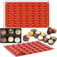 35 Cavity Mini Semi Sphere Silicone Mold For Baking Half Round Ball Mould Hot Chocolate Bomb Cocoa Dome Mousse Ice Making Tools