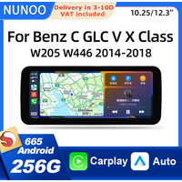 Android 14 Qualcomm Wireless Carplay Touchscreen für Mercedes Benz C GLC V X Klasse W205 W446 2014-2018 Multimedia Radio