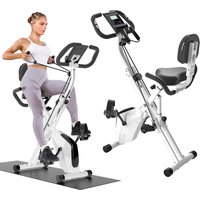 AliExpress bigzzia Foldable Exercise Bike 8 Resistance Exercise Bike With Heart Rate Sensors Fitness Bike LCD Stationary Fitness Bicycle for Indoor