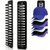 1/2pcs Wall Mounted Baseball Cap Storage Rack Multi Layer Hat Organizer Holder Holds 16 Caps Suitable For Home Office Bedroom