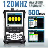 TOOLTOP ET120M 2.4-Inch Screen Digital Oscilloscope 120MHz Analog Bandwidth 1Mhz Square Wave Signal Output Handheld Oscilloscope
