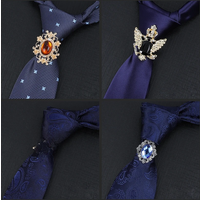 Vintage Tie Buckle Silk Scarf Button Ship Rudder Eagle DIY Tie Band Business Shirt Tie Button Brooch Buckle Neckties Accessories