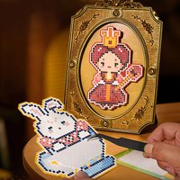 Mr.Paper 4Pcs/Pack Wonderland Series Pixel Art Fuse Bead Sticker Pack Retro 8-Bit Decor for Journal Scrapbook DIY Handbook