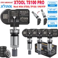 XTOOL TS100 PRO TPMS Sensor 2 in 1 315MHz / 433MHz NTM88 Chip Rotatable from 10-45° Tire Repair Tool For Xtool TP150 IP819TP