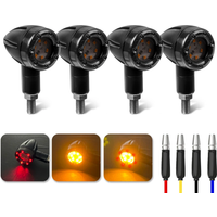 AliExpress NONE 4Pcs Motorcycle Bike LED Amber + Red Turn Signal Brake Stop Light Blinker Light Indicator Bulbs 12V 13 LED 7.5*6*3.5cm