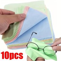 10-Piece Ultra-Soft Reusable Microfiber Cleaning Cloth - Scratch-Free Multifunctional Screen Wipes for Glasses, Cameras, Smartph