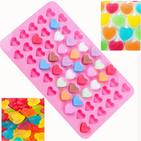 1Pc/3Pcs Heart Shaped Silicone Mold Easy Release Non-Stick Surface for Chocolate and Gummy Treats Fondant and Cake Decorating