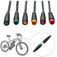 AliExpress NONE 9mm Base Connector 0.25m Black 2 3 4 5 6 Pin Cable Waterproof Connector For Ebike Bafang Display Pin Cable Ebike Accessories