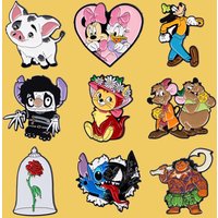 Cartoon Stitch Enamel Pin Cute Mouse Brooches Collar Lapel Pin Backpack Bags Badges Best Friends Gifts Clothing Accessories