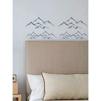1pc A4 Mountain Range Reusable Stencil | PET Painting Template for Wall Wood Canvas Furniture Crafts DIY