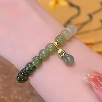Natural Hetian Jade Flower Bracelet Agate Bangle Real Jewelry Tourmaline Exquisite Sexy Young Fashion Charm Gifts for Women Girl