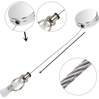 1pc Card Sets Belt Key Ring Metal Retractable Pull Badge Reel ID Lanyard Name Tag Card Badge Holder Reels Recoil Chain Clips