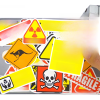 AliExpress HOTEMPO 20/30/50Pieces Caution Tip Decals Stop Warning Danger Signs Funny Stickers for Motorcycle Car Bike Luggage Laptop Helmet Sticker