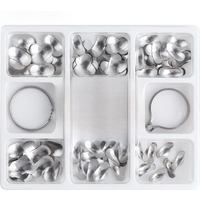 100pcs/box Dental Matrix Sectional Contoured Metal Matrices Bands Dental Matrix Rings Full Teeth Replacement Dentsit Oral Care