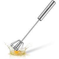 SUS316 Stainless Steel Hand Push Rotary Whisk Semi-Automatic Mixer for Eggs, Milk, Coffee, Cream, Kitchen Tool