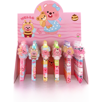 6pcs Little Beaver Gel Pens Gel Pen Cute Creative High Value Press Water-based Signature Pen Student Stationery Wholesale