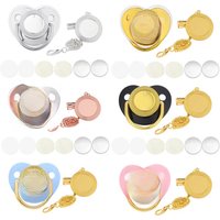 New Blank Baby Pacifier Clip Holder Set Personalized Newborn Dummy BPA Free Luxury Silicone Infant Teether Baby Soother
