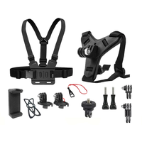 12 in 1 Vlog Accessories Kit for Mobile Phone & Action Camera outdoor riding Motorcycle Helmet Chin Strap for GoPro Hero 12 11 9