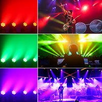 Gowng 4Pcs 7x15W LED Moving Head Light 4 IN 1 RGBW DMX512 Professional Stage Effect Wash Light for DJ Party Music Dance Club image 3