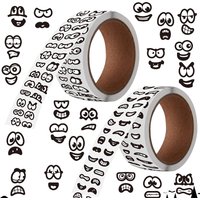 2000 PCS Mini Black Eyes and Mouth Stickers for Halloween DIY, Self-Adhesive Vinyl Labels for Scrapbooking, Journals.