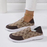 New Luxury Women Casual Flats Sneakers Shoes Breathable Slip-on Platform Loafers Shoes Shining Walking Sneakers Canvas Shoes