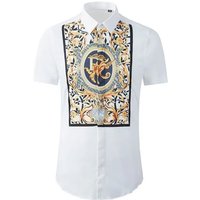 Men's Shirt New Style Trend 3D Printing Formal Wear High Quality Button Short Sleeve Shirt Daily Outing Business Office Clothing