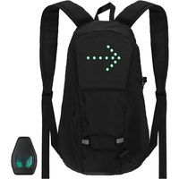 AliExpress NONE LED Turn Signal Bike Pack 15L LED Backpack w Direction Indicator USB Rechargeable Safety Light Waterproof Wireless RC Backpack