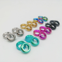 AliExpress CyclingMan 4Pcs/set Mountain BMX Bike Bicycle Titanium M6 Concave and Convex Washer Spacer For Disc Brake Caliper Group XT Mounting Bolts