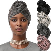 Big Flower Hairband Boho Flower Bandana Turban Wrap Women Hair Accessories African Women Elastic Headwear Chemo Headband