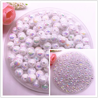 NEW 4-14mm AB Color Round Acrylic Beads Loose Spacer Beads For Jewelry Making DIY Bracelet Accessories
