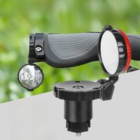 AliExpress ESLNF Bicycle Rearview Mirror Adjustable Rotate Cycling Handlebar Led Warning Light Rear View Mirrors Bike Accessories Safe Riding