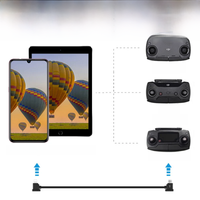 Drone Remote Control OTG Data Cable for DJI Mavic 2/Mini/Pro/Air/Spark/Mini SE RC to Phone Tablet Micro USB Type-C IOS Connector