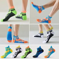 AliExpress VERIDICAL Man Sport Ankle Crew Socks Cotton Towel Bottom Sweat-Absorbing Compression Fitness Bike Run Outdoor Cycling Boat Socks 4 Seasons