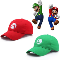 Super Mario Baseball Cap Embroidery Logo Visor Mario Brothers Cartoon Anime Game Character Cap Cosplay Hat Birthday Gifts