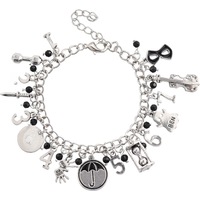 Harong Women Charm Bracelet Umbrella Academy Trendy Jewelry for Couple Friend Chain Bangles Number Umbrella Cute Ghost Pendant
