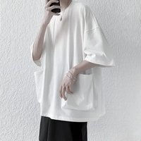 Street Casual Pocket Patchwork T Shirts Men's Summer New Solid Color Half Sleeve O-neck Tops Tees Fashion Trend Men Clothing