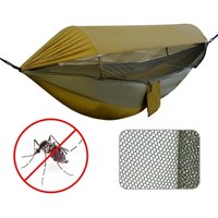 Outdoor Camping Double Hammock Anti-Rainfly Mosquito Net Automatic Quick Release Swing Shelter