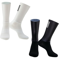 AliExpress YKYWBIKE YKYW Black White Anti Slip Silicone Men's Cycling Socks Breathable Aero Socks Men Bicycle Sport Running MTB Bike Whiteline Socks
