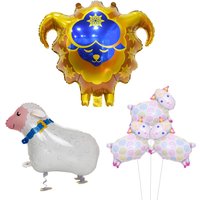 3pcs Mini Sheep Foil Balloons Walk sheep Air Balloons Id al-Adjha Decorations Corban Globos