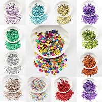 PVC Round Cup Sequins Multi Color Loose Paillettes 4mm 5mm 6mm Sequin For Crafts Sewing Garments Dress DIY Decorations 10g