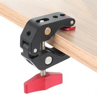 BFOLLOW Clamp Mount Aluminum with 3/8" 1/4" Female Clip for Camera Tripod Desk Table Magic Arm Video Studio Bracket Bicycle