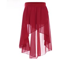 Big Girls Children High Low Dance Skirts Kids Ballet Modern Jazz Lyrical Studio Practice Stage Costume with Elastic Waistband