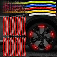 AliExpress NONE 20pcs Car Wheel Hub Reflective Sticker High Reflective Stripes Tape for Motorcycle Bicycle Car Wheel Decoration Luminous Strips