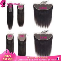 13X4 13X6 Transparent Dentelle Frontale Lace Frontal Hd 4X4 5X5 6X6 Closure Human Hair 100% Humain Pre-Plucked Natural Hair with Baby Hair 3-5 Days Delivery