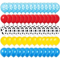 Toy Inspired Story Balloons 12Inch Cow Pattern Cloud Yellow Red Blue Green Latex Balloons For Kids Birthday Party Supplies