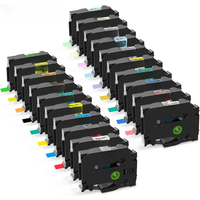 Labelife 5PCS TZe231 HSE231 Tze Label Tape Mix Colors Laminated Waterproof Compatible for Brother P touch Label Maker Tape 12mm