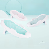Newborn Adjustable Bath Net Seat Cushion Anti-slip Baby Bath Net Mat Children Bathtub Shower Cradle Bed Seat