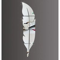 3D DIY Removable Feather Background Mirror Wall Stickers Decal Art Vinyl Home Room Decor Acrylic Sticker Mural Wall Decoration